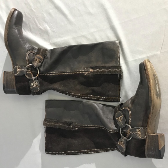 Bed Stu Brown Harness Boot Crafted in Mexico Sz 7 - Picture 5 of 14